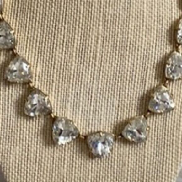 EUC Stella & Dot Sommervell Crystal Necklace Gold Vintage - Picture 7 of 8